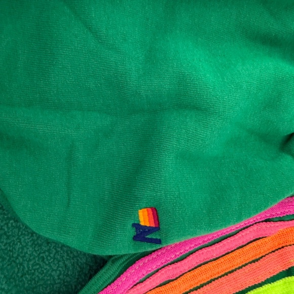 Aviator Nation X Revolve 5 Stripe Jogger Short Size L & XL Green - Picture 4 of 9